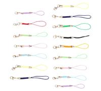IMIKEYA 15 Piece Lobster Clip Phone Strap Rope and Metal Charm Set | Colorful Delicate Design, Easy Removal and Secure Linking, for Pendant Use, USB Flash Drives Random Color