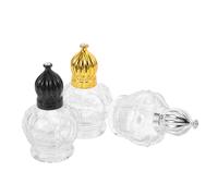IMIKEYA 15ml Rollerball Perfume Bottles 3pcs Vintage Glass Containers Gold Black and Silver Caps Travel Size Essential Oil Vials for Fragrance and Aromatherapy