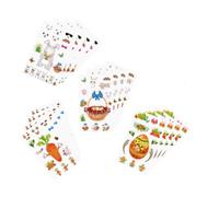 IMIKEYA 16 Sheets Easter Decal Stickers for Featuring Rabbit Easter Eggs Basket Carrot Shapes Made of Paper for Fun Craft Projects