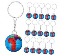 IMIKEYA 16pcs Globe Key Chains Durable Earth Planet Keyring Charms for Backpack Party Favors School Gifts Teacher Student Presents
