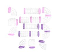 IMIKEYA 16pcs Hamster Tubes Tunnel Toy Plastic Sturdy Easy to Disassemble outside The Cage Connection Accessories