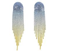 IMIKEYA 1Pair Crystal Chandeliers Earrings: Tennis Chain Earrings Long Rhinestone Dangle Drop Ear Studs for Women and Girls Wedding Chandelier Statement Jewelry