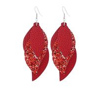 IMIKEYA 1Pair Sequin Earring Leather Dangle for Women Stylish Three Design Eye Catching Drops for Parties and Everyday Wear
