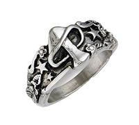 IMIKEYA 1Pc Creative Vintage Ring for Men Stylish Silver Finger Decor with Mushroom Leaf Star Design Versatile Durable Hand Jewelry