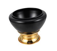 IMIKEYA 1pc Handmade Tibetan Singing Bowl Black Meditation Sound Bowl for Yoga Home Decoration Crisp Sound High Hardness for Yoga Enthusiasts