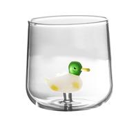 IMIKEYA 1pc Milk Cup Duck Shape Juice Mug Kawaii Water Bottle Crystal Tea Tumbler Clear Coffee Cups Drinking Utensils