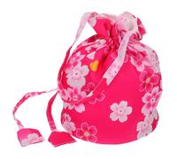 IMIKEYA 1Pc Rose Pink Cherry Pattern Portable Drawstring Pouch Japanese Style Cosmetic Bag Coin Purse for Women Lightweight Elegant Design for Everyday Use