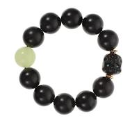 IMIKEYA 1Pc Vintage Ebony Wood Beads Bracelet Simple Retro Jewelry for Women for Buddhism Lovers Unique Design for Birthdays Valentine Day
