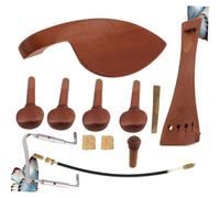 IMIKEYA 1Set Jujube Wood Violin Accessories Kit Chin Rest Tailpiece Tuning Pegs Balance Rope Screws Cork for Violins Durable Elegant Light Yellow Finish