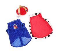 IMIKEYA 1Set Pet Stylish Overcoat with Crown Adorable Dog Cloak for Holidays Photos Everyday Wear for Dogs Color Matching King Outfit