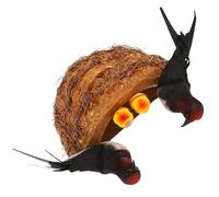 IMIKEYA 1Set Rustic Bird Nest Figurines Decor Kit for Outdoor Garden Farmhouse Swallow Nest Wall Decoration with Swallows Nest Birds and Adhesive Tape