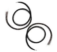IMIKEYA 2 Hanks Professional Violin Bow Hair Made of Synthetic Material for Smaller Instruments and Viola Bow Black Colour with Excellent Gripping Qualities