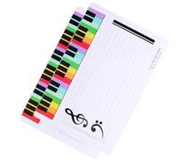 IMIKEYA 2 Pack Dry Erase Music Staff Whiteboards with Magnetic Stickers and Erasable Plastic Surface for Home Music Practice and Teaching