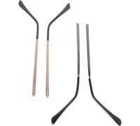 IMIKEYA 2 Pair Metal Eyeglass Replacement Arms for Eyeglass Frame with Steel and Silicone Material, 1.5mm Hole Diameter, Providing Stable Connection and Longevity Solution for DIY Glasses
