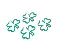 IMIKEYA 2 Pairs Acetate Clover Earrings for Women Hollow Leaf Design Green Durable Saint Patricks Day Jewelry Accessories for Festival and Daily Wear