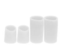 IMIKEYA 2 Pairs White Silicone Gel Finger Protectors Thumb Guards Waterproof Cut-Resistant Finger Covers for Anti Skin Picking and Nail Polish Protection, Suitable for Gaming and Daily Use