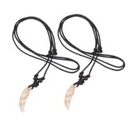 IMIKEYA 2 Pcs Stylish Acrylic Tooth Necklace Unisex Retro Tooth Jewelry for Casual Wear Unique Faux Pendant Symbolizing Strength and Confidence Eye Catching Decorative Necklace for Women