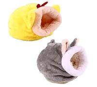 IMIKEYA 2 Pcs Warm Hamster Nest Set Soft Fleece Guinea Pig Cave Bed for Small Animals Comfortable PET Accessory for Indoor Use Random Color