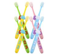 IMIKEYA 2 Sets Boys and Girls Soft Toothbrush Number Handle for Boy Girl Preschool Manual Teeth Cleaning