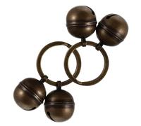 IMIKEYA 2 Sets Copper Pet Collar Bells Key Ring Pendant Accessories for Dogs and Keys, Loud DIY Training Bells with Retro Antique Style for Home Hanging Decoration