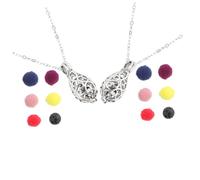 IMIKEYA 2 Sets Hollow Ball Aroma Necklace Teardrop Design Essential Oil Diffuser Jewelry for Women Includes Volcanic Stone Aromatherapy Pendant Unique for Birthdays and Special Occasions