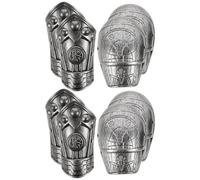 IMIKEYA 2 Sets Kids Roman Soldier Costume Medieval Armour Shoulder Pauldron Arm Guard Ancient Rome Cosplay Props for Cosplay Party