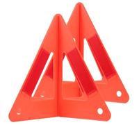 IMIKEYA 2 Sets Reflective Road Safety Triangles for Cars and Work Trucks, Lightweight Plastic Emergency Warning Signs for Roadside Assistance and Construction, Convenient to Carry