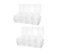 IMIKEYA 2 Sets Transparent Spice Jar Set with Lids and Spoons Cell Condiment Storage Pots for Salt Sugar and Seasonings Airtight Organized Spice Box for Precise Cooking