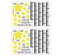 IMIKEYA 2 Sheets Height Growth Chart with Star Design PVC Stickers, Fine Picture Quality and Easy Height Measurement, and Rooms Wall Decor