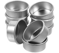 IMIKEYA 20 Pcs Metal Tea Light Candle Holders Round Small Candle Cups Silver Empty Tins for Diy Candle Making Iron Wax Containers for Christmas Wedding Party Table Decoration