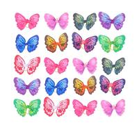 IMIKEYA 20 Pcs Pet Dog Hair Ties Elastic Rope Set Wing Pattern Mixed Colors Soft Hair Holder for Puppy Grooming and Random Color