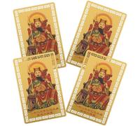 IMIKEYA 2025 Chinese Style Taisui Amulet Cards 4pcs Set Feng Shui Protection Luck Cards Auspicious Taoist Ornament for Home and Wealth Blessing