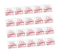 IMIKEYA 20Pcs Balloon Decals for Birthday Party Decorations Red Happy Birthday Stickers for Celebrations Removable and Mark Wall Window Decor