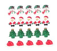 IMIKEYA 20Pcs Christmas Shoelace Decorations Cute Xmas Shoe Buckles with Santa Snowman Tree Hat Designs for Party Festival Accessories