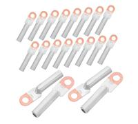IMIKEYA 20pcs Copper Wire Lugs Crimp Connectors for Battery Cables Eyelets Tubular Ring Terminals Compatible with Copper Aluminum Wires High Temperature Tolerance for Automotive Use