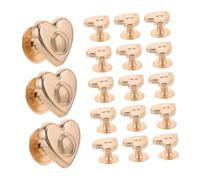IMIKEYA 20pcs Metal Heart Shape Screwback Rivets for Leather Craft Durable Purse Feet Spike Screws for Bags Handbags DIY Accessories Easy Installation Versatile Repair
