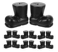 IMIKEYA 20pcs Mini Santa Boots Black Christmas Decor Reusable Dollhouse Rain Shoes for Table Centerpieces Holiday Crafts Festive Miniature Accessories
