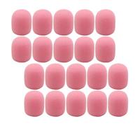 IMIKEYA 20pcs Pink Sponge Mic Windproof Covers for Lapel Microphone, Protect Microphone from Dirt with Special Design and Fine Craftsmanship, Replacement for Old Or Broken Covers