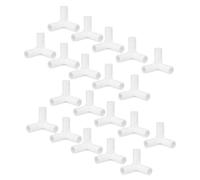 IMIKEYA 20pcs Shoe Rack Replacement Parts 11mm Pole Connectors White Plastic T-Shaped Tube Fittings for Wardrobe Rack Modular Shelving Systems Space Optimisation