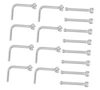 IMIKEYA 20PCS Stainless Steel Nose Rings and Studs Tarnish Resistant Bone Piercing Jewelry for Women and Men Comfortable Smooth Edges for Everyday and Special Occasions Versatile Cartilage