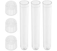 IMIKEYA 24pcs 5ml Plastic Sample Testing Tubes with Caps Small Cell Culture Storage Tubes for Laboratory Liquid Samples Tiny for Scientific Experiments