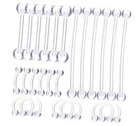 IMIKEYA 24pcs Body Jewelry Set for Women Assorted Nose Rings Eyebrow Tongue Piercing Jewelry Comfortable Material for Everyday Wear Special Occasions
