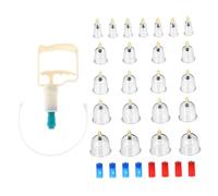 IMIKEYA 24pcs Vacuum Cupping Kit with Abs Material Lightweight Suction Cups for Back Massage and Immune Ability Improvement, Professional Dry Cupping Set for Wellness and Relaxation