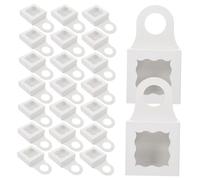 IMIKEYA 25pcs Foldable Wine Bottle Gift Boxes with Window and Hanging Handle Paper Favor Boxes for Elegant Packaging and Retail Display