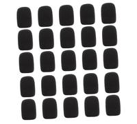 IMIKEYA 25pcs Microphone Sponge Cover Black Windproof Mic Protective Cover Clip-mic Protector for Podcasting and Live Performance