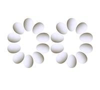 IMIKEYA 29pcs White Plastic Fake Pigeon Eggs with Realistic Appearance, Egg-shaped Nest Props that Prevent Egg Loss and Support Optimal Nesting Conditions, for Pigeons Photo or Film Prop