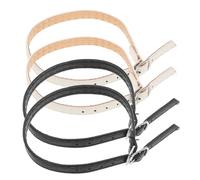 IMIKEYA 2pairs Detachable High Heel Shoe Straps Anti-loose Ankle Bands for Women S Pumps Lightweight Pu Leather Boot Straps Prevent Slipping Secure Fit White Matte Black