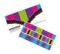 IMIKEYA 2pcs 21 Key Kalimba Note Stickers for Thumb Piano, Paper Material, Removable Music Keyboard Decals, for Children and Kalimba Players, Enhancing Playing Chords and Memory