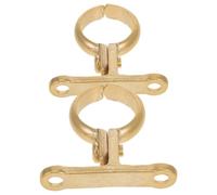 IMIKEYA 2pcs 22mm Brass Pipe Holder Clamp Heavy Duty Water Pipe Support Bracket Wall Mounted Hanger Clips for Outdoor Tube Fixing