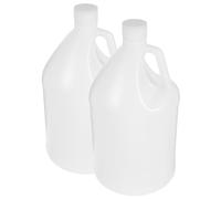 IMIKEYA 2pcs 4l White Plastic Milk Jugs with Tamper Proof Lid, Easy to Use Hdpe Water Containers, for Kitchen Storage and Everyday Beverage Use
